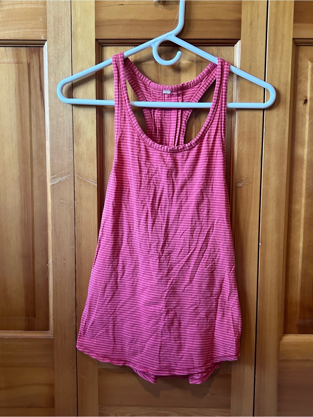 lululemon athletica Pink Striped Racerback Tank